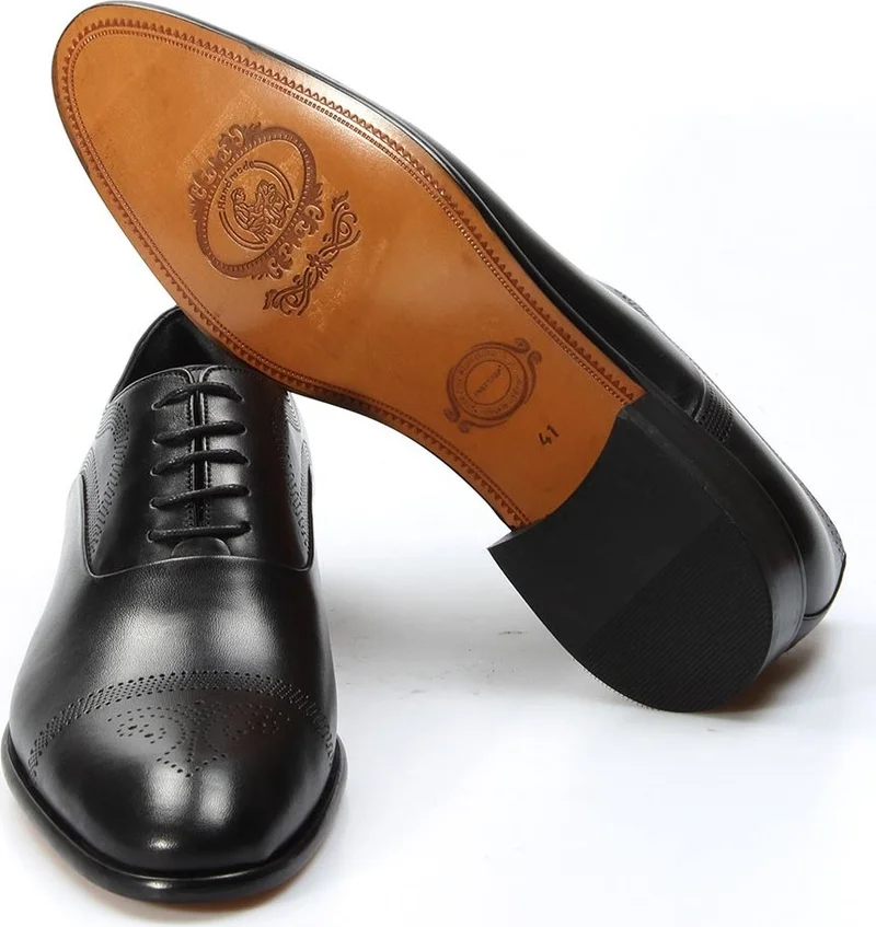 Fast Step Genuine Leather Leather Black Antique Men's Classic Shoes 893ma4403