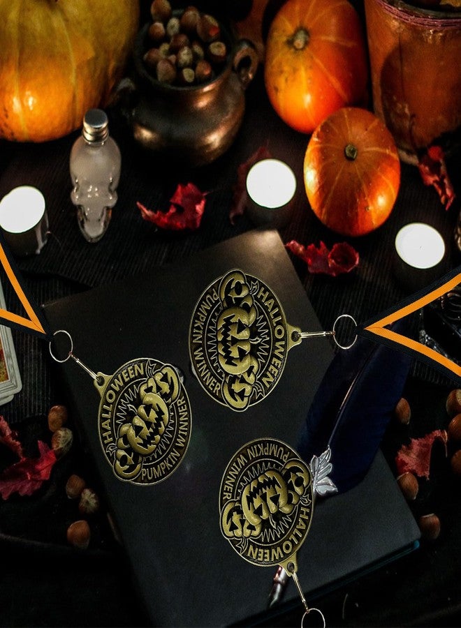LAIAMER 12 Pcs Halloween Pumpkin Medals, Bulk Pumpkin Carving Award Pumpkin Costume Awards with Neck Ribbons Trick or Treat Medal for Halloween Awards Costume Party Favors - Image 4