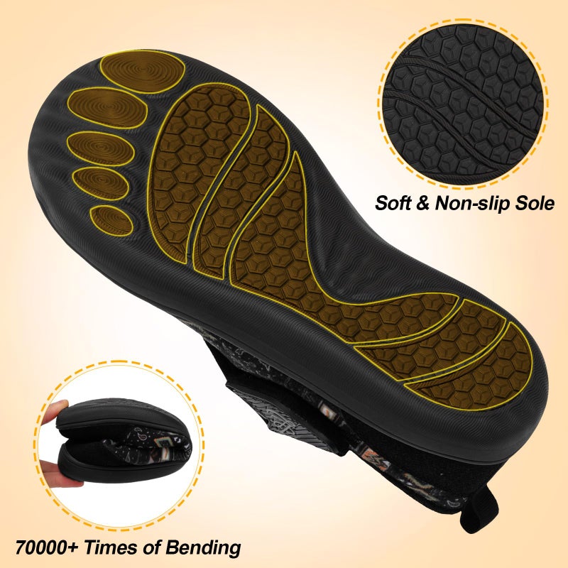 LeIsfIt Diabetic Shoes for Women Wide House Shoes Adjustable Arthritis Edema Slippers Indoor Outdoor Bohemia Size 8 - Image 5