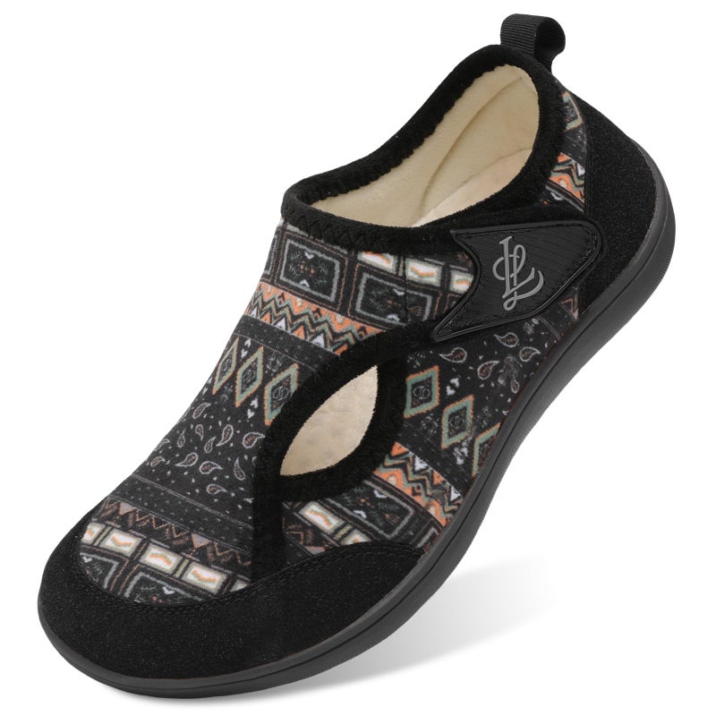 LeIsfIt Diabetic Shoes for Women Wide House Shoes Adjustable Arthritis Edema Slippers Indoor Outdoor Bohemia Size 8 - Image 1