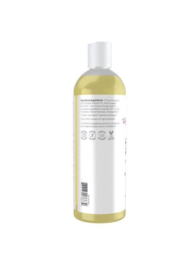 now Solutions, Lavender Almond Massage Oil, Vitamin Infused Blend, Therapeutic and Soothing, 16-Ounce - Image 3