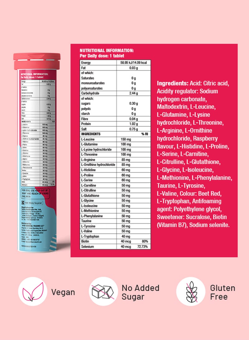 CHICNUTRIX باونس - معزز البيوتين والكيراتين لنمو الشعر والتحكم في تساقط الشعر - 20 قرص فوّار، بنكهة التوت - Image 2
