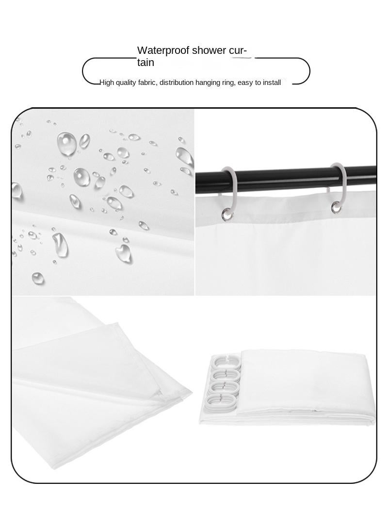 general 4 Piece Shower Curtain Sets With Non-Slip Rugs Toilet Lid Cover And Bath Mat Durable And Waterproof For Bathroom Decor Set - Image 5