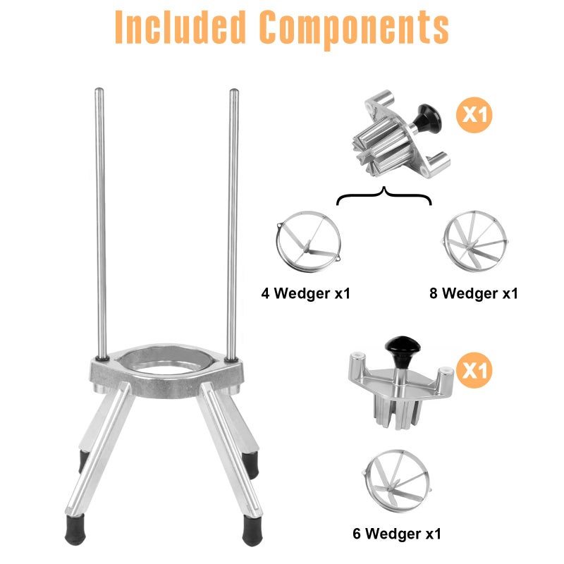 BotaBay Commercial Lemon Cutter 4 & 6 & 8 Section with V-Shaped Stainless Steel Blades Easy Wedger Fruit Lime Slicer Vegetable Chopper Dicer for Home Bar Restaurant - Image 3