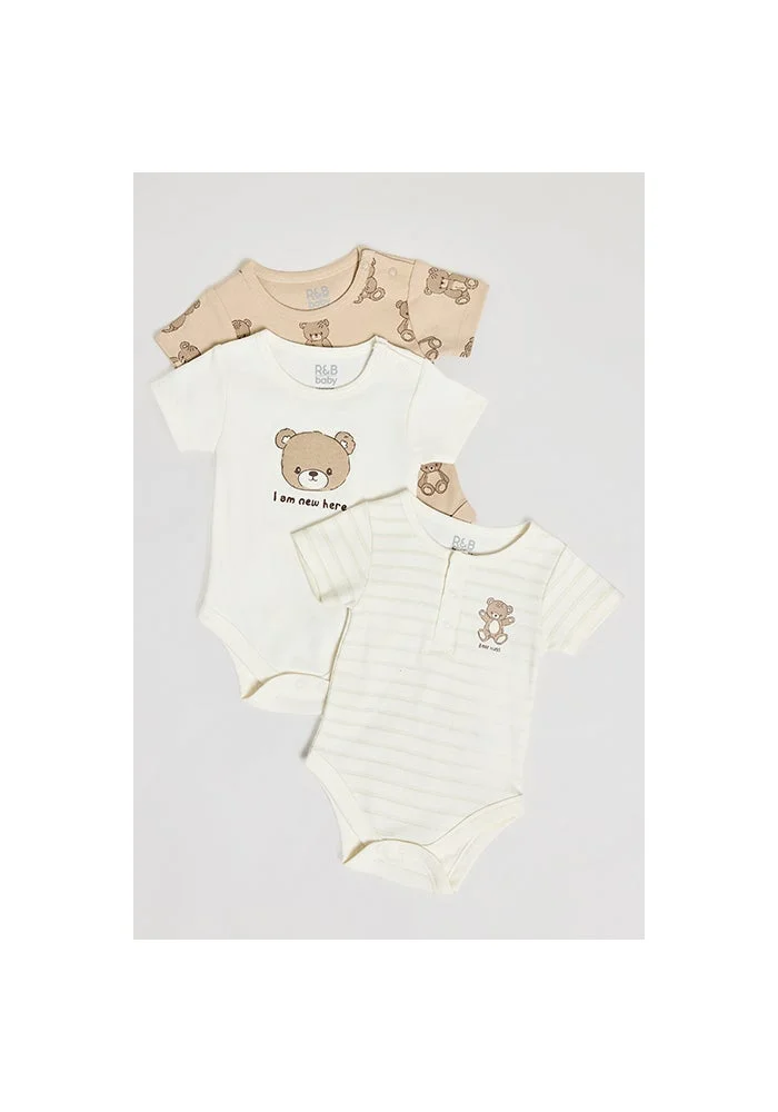 أر أند بي 3 Pack Printed Bodysuits