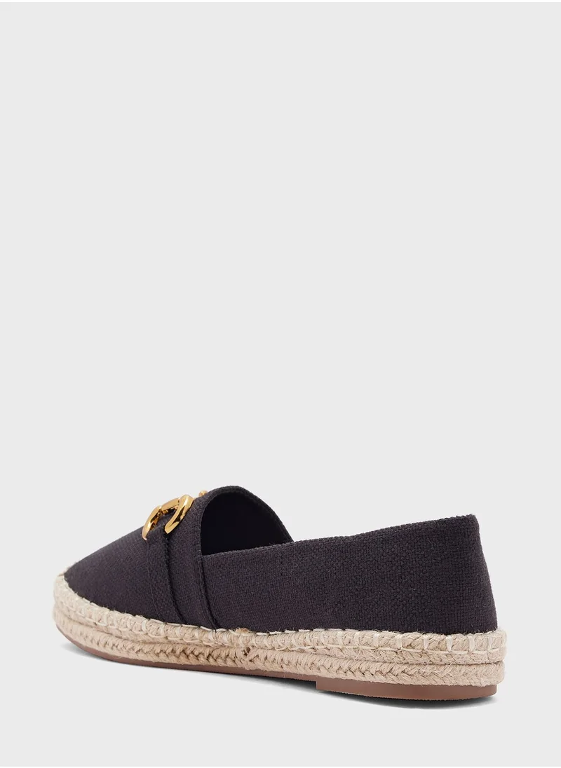 ELLA Buckle Detail Canvas Espadrille