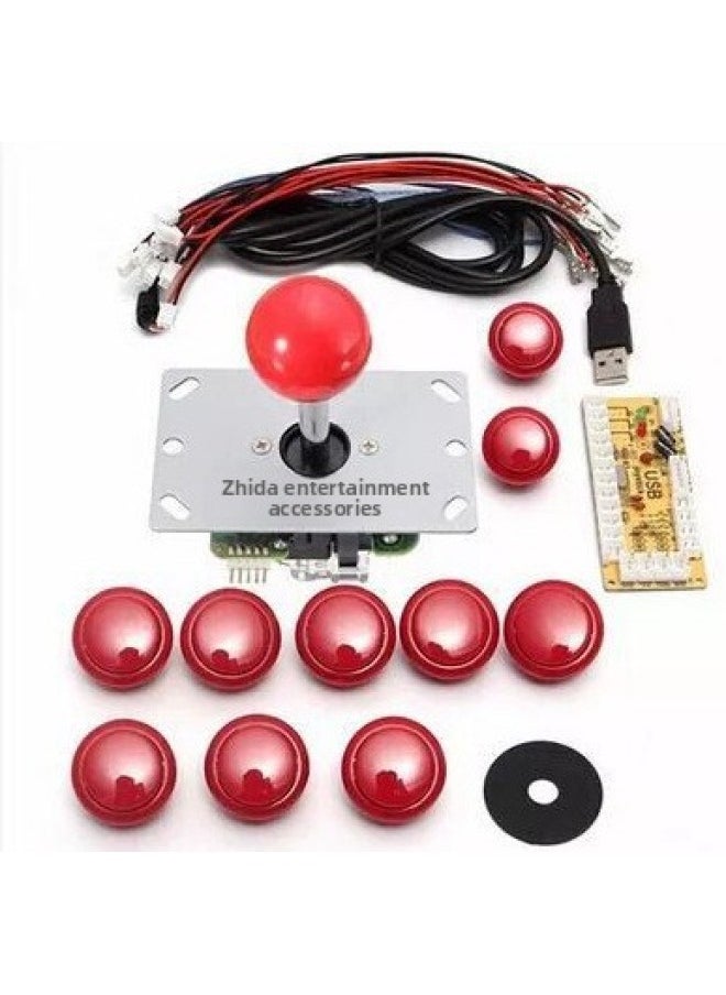 DIY Arcade Joystick Circuit Board USB Accessories Kit USB Joystick Computer Joystick Small Card Chip PC Joystick-Product Color:Orange  - Image 2