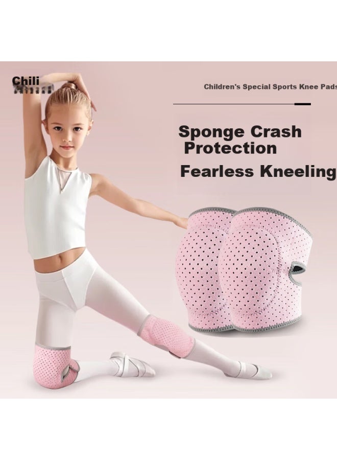 Chidong Kids Breathable Knee Pads For Sports, Jumping Rope, Basketball, Dance, Skating, Student Knee Protection, Pink - Image 1