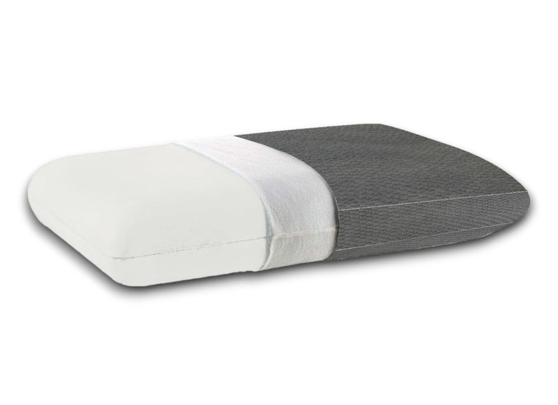 CUSHIO Cooling Gel Memory Foam Pillow | Size 24"x16"x4" (Set of 1) Cervical Pillow for Relieving Neck & Shoulder Pain with Free Pillow Cover (Grey) - Image 1