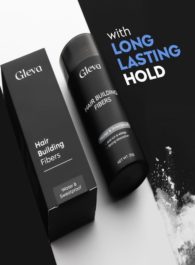 Gleva Hair Building Fibers - Powder Thickener, Topper for Fine Hair - Natural Filler Instantly Conceals Loss - Bald Spots Filler for Women & Men (Dark Brown), 25 Grams - Image 4