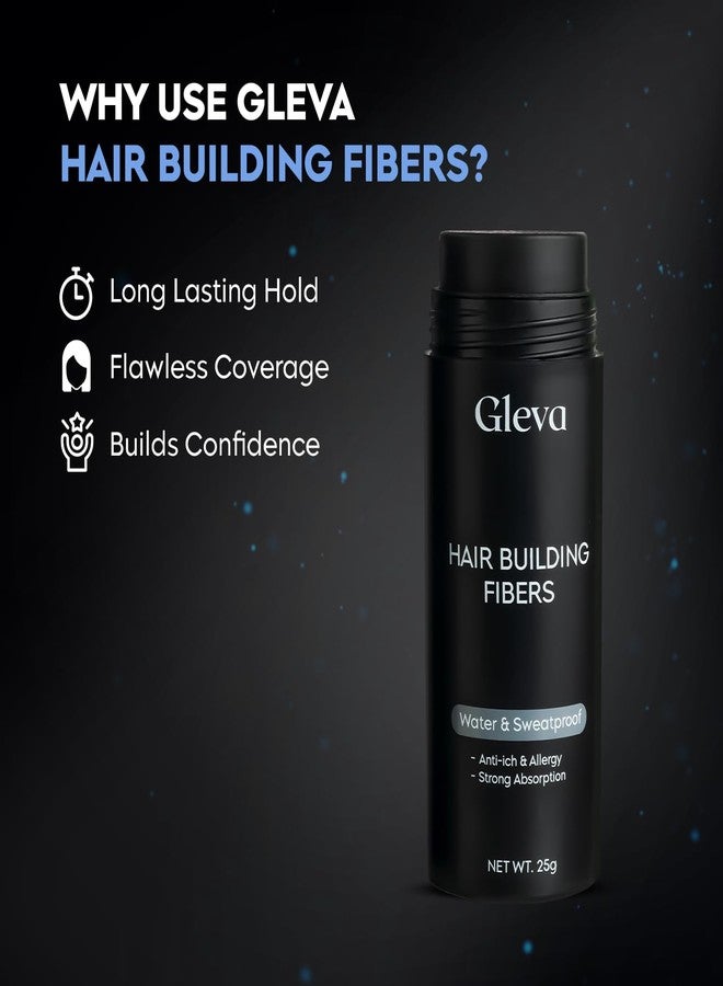 Gleva Hair Building Fibers - Powder Thickener, Topper for Fine Hair - Natural Filler Instantly Conceals Loss - Bald Spots Filler for Women & Men (Dark Brown), 25 Grams - Image 5