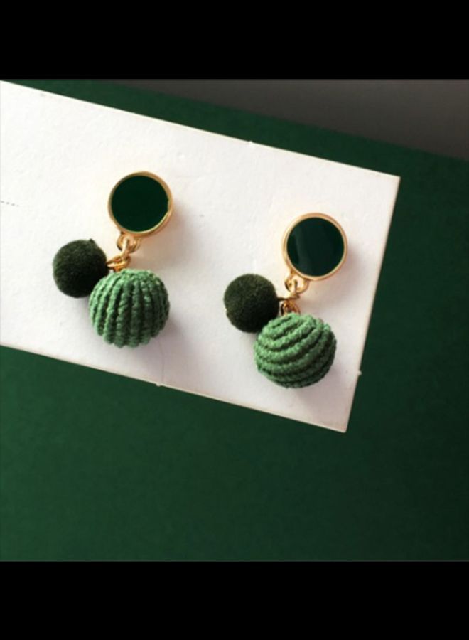 اليشمك أقراط متدلية بتصميم قطرة زيت - Image 4