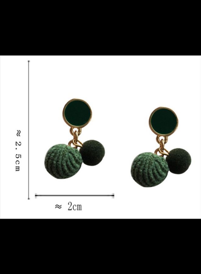 اليشمك أقراط متدلية بتصميم قطرة زيت - Image 2