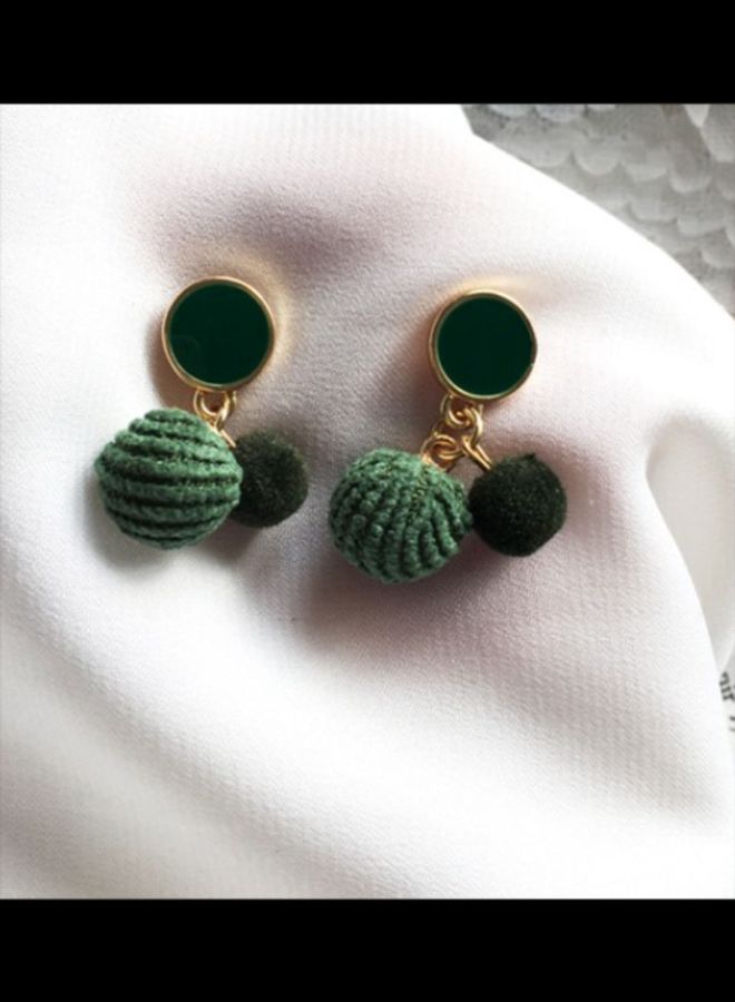 اليشمك أقراط متدلية بتصميم قطرة زيت - Image 3