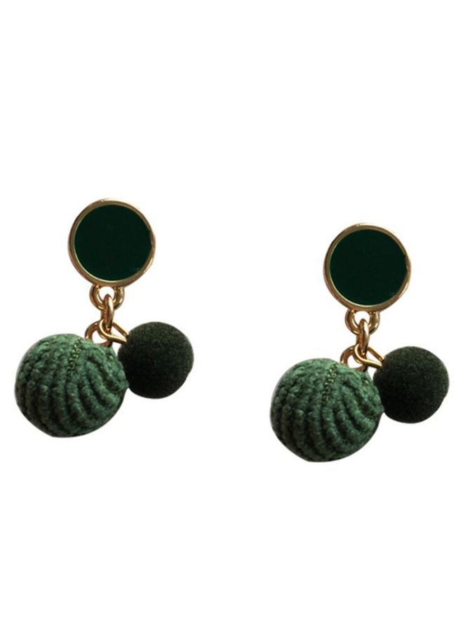 اليشمك أقراط متدلية بتصميم قطرة زيت - Image 1