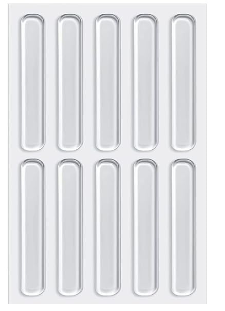 ZYGNOS ZYGNOS Wall Protector Rubber Stopper Strip Door Handle Bumper Soft Wall Protector Self Adhesive Door Knob for Wall Shield Guard Sliding Clear Door Bumpers Stopper SilencerPack of 10  - Image 1