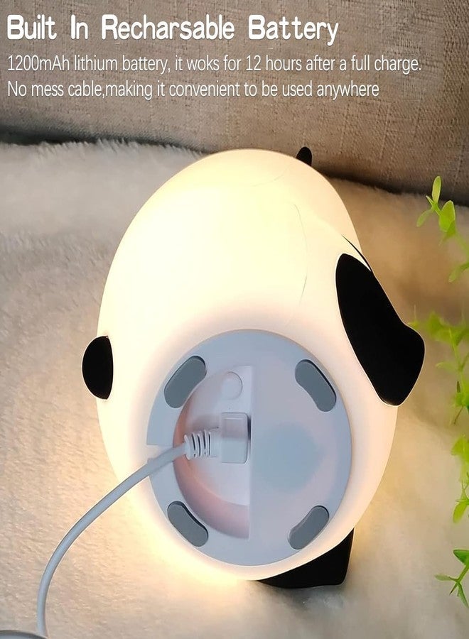 RENARSH Panda Night Light for Kids - Soft Silicone Rechargeable Lamp with Tap Control, Multi-Color Modes, and Non-Slip Base - Perfect for Bedside, Baby Rooms, and Gifting - Image 2