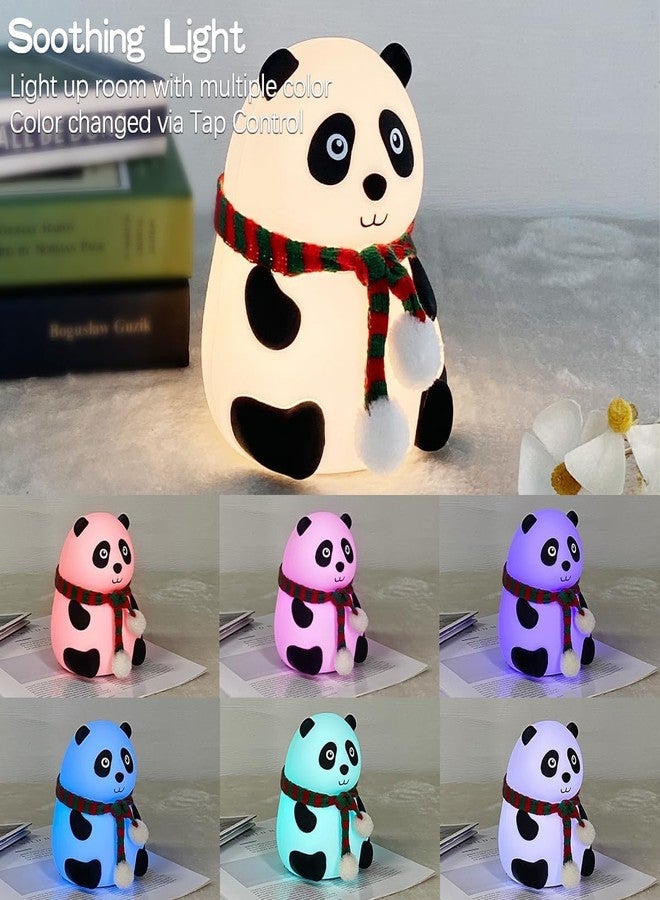 RENARSH Panda Night Light for Kids - Soft Silicone Rechargeable Lamp with Tap Control, Multi-Color Modes, and Non-Slip Base - Perfect for Bedside, Baby Rooms, and Gifting - Image 5