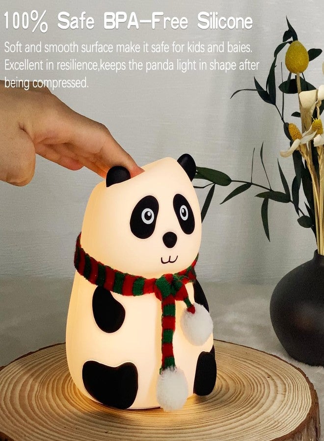 RENARSH Panda Night Light for Kids - Soft Silicone Rechargeable Lamp with Tap Control, Multi-Color Modes, and Non-Slip Base - Perfect for Bedside, Baby Rooms, and Gifting - Image 3