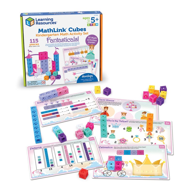 Learning Resources MathLink Cubes Kindergarten Math Activity Set: Fantasticals! - Image 1