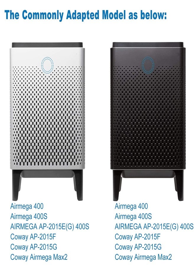 لوكويند مجموعة استبدال فلاتر Laukowind لـ Coway Airmega 400 400s Max2 True متوافقة مع تقنية التطبيقات الذكية Alexa Green و Active Carbon AP-2015-FP رقم القطعة 3111737 (عبوة من قطعتين) - Image 2