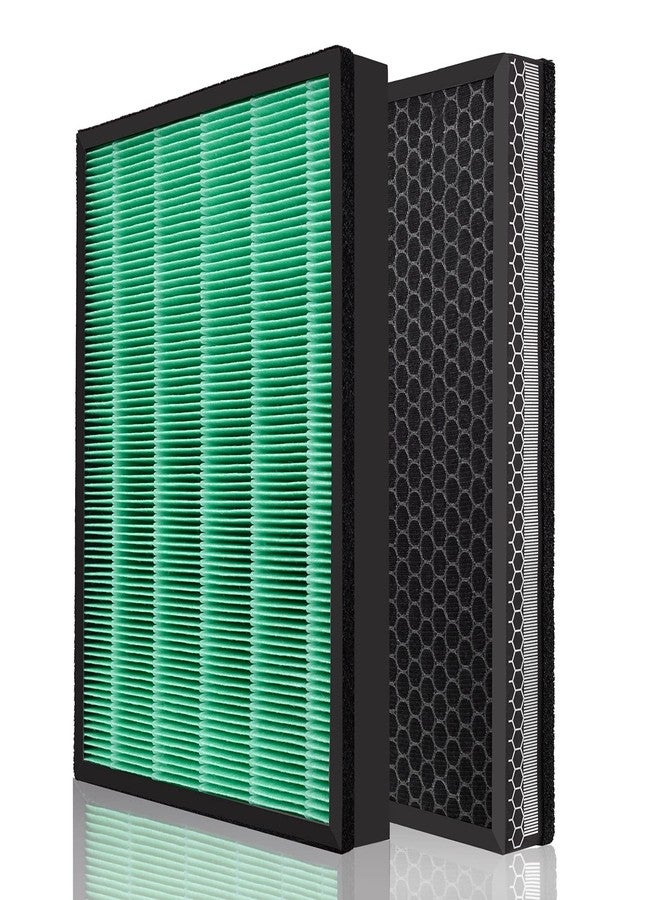 لوكويند مجموعة استبدال فلاتر Laukowind لـ Coway Airmega 400 400s Max2 True متوافقة مع تقنية التطبيقات الذكية Alexa Green و Active Carbon AP-2015-FP رقم القطعة 3111737 (عبوة من قطعتين) - Image 1