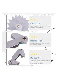 PROMASS 4 Pack R0.3-1.5/ R1-6.5/ R7-14.5/ R15-25 Radius Gauge Set, Stainless Steel Radius Fillet Gage Portable Concave Convex Measuring Tool for Tool and Die Makers Check  - Image 5