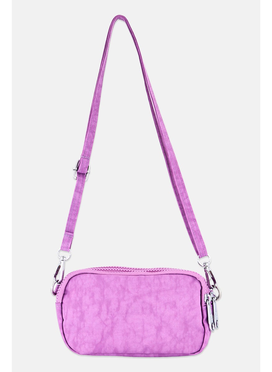I Love Fashion Women Brand Logo Cross Body Bag, Lavender  - Image 2
