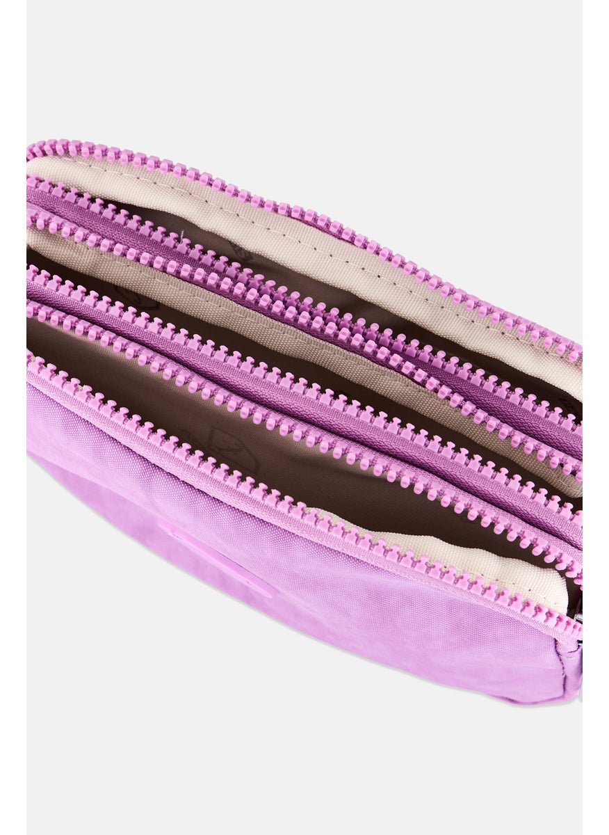 I Love Fashion Women Brand Logo Cross Body Bag, Lavender  - Image 3