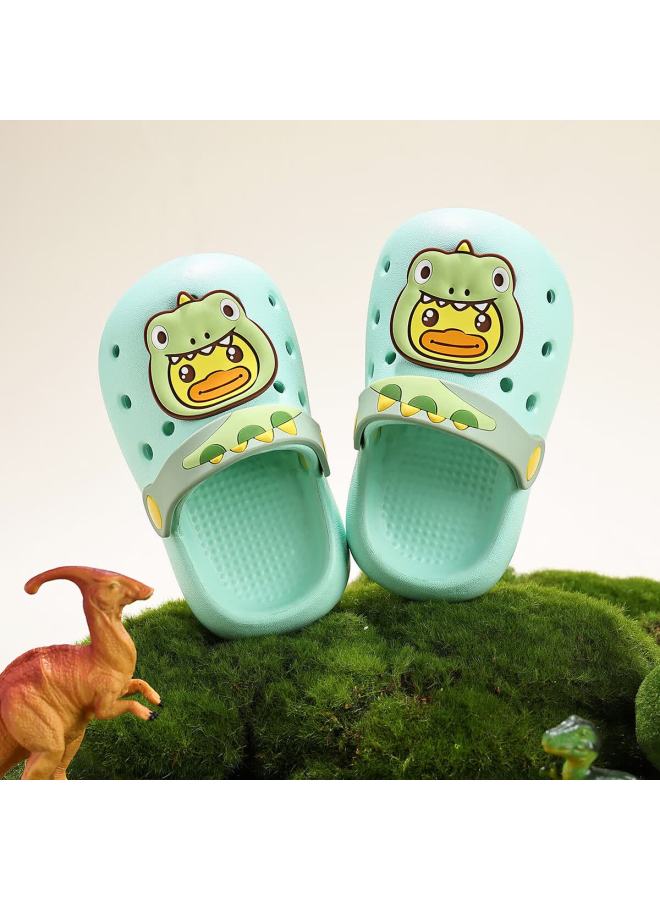 B.duck Kids Yellow Duck Children's Clogs Boys Baby Slippers Girls Beach Garden Shoes 5983 Green Size 22