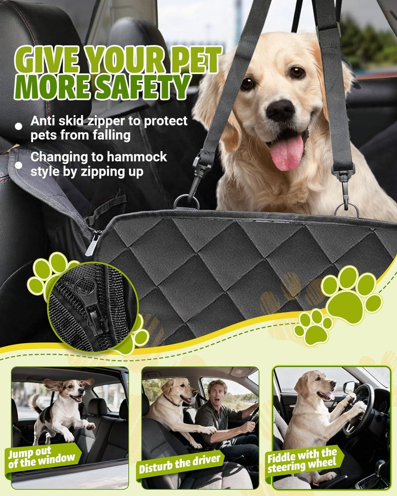 Victoper Dog Car Seat Cover, 600D Heavy Dute Durable Car Seat Cover for Dogs Pets, 100% Waterproof Scratch Proof Nonslip Dog Hammock for Cars, Seat Covers Protector with Seatbelt for Pet Sedan SUV Trucks - Image 5