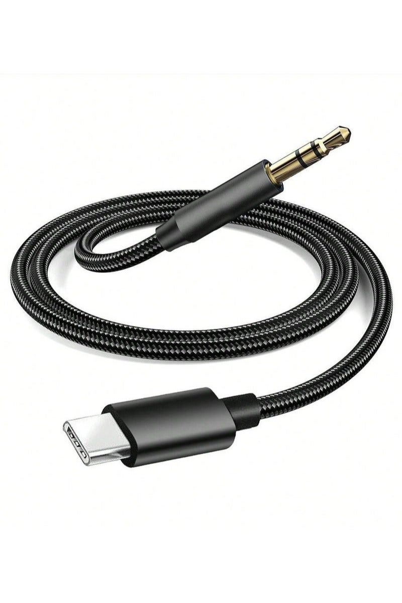 HablTech USB C to 3.5mm Headphone Car Auxiliary Cord, Type C to 3.5mm Audio Aux Jack Cable Adapter Compatible with Samsung Galaxy S25 S24 S23 S22 S21 Note 20, Pixel 4 5 XL 1M - Image 1