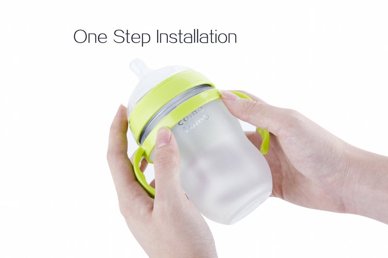 GOLOHO Compatible Baby Bottle Handle for Comotomo Bottles 8 oz & 5 oz, 3 Count, Green - Image 4