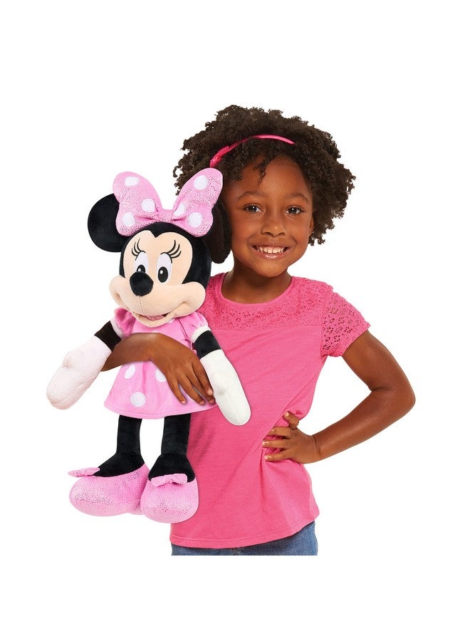 ميكي ديزني جونيور ميكي ماوس كبير 19 بوصة ميني ماوس من القطيفة، ألعاب أطفال مرخصة رسميًا للأعمار من عامين فما فوق من جاست بلاي - Image 2