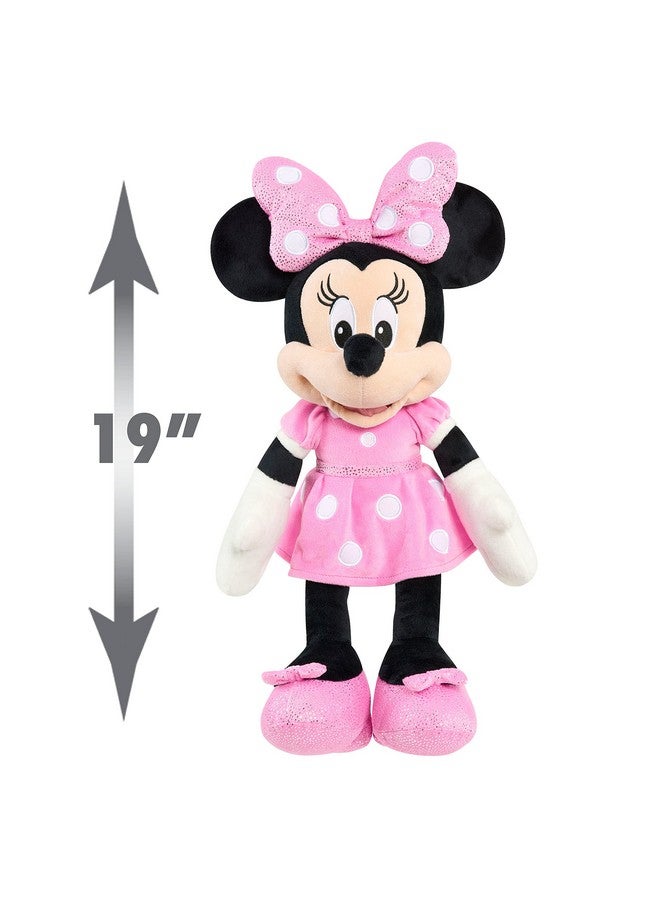 ميكي ديزني جونيور ميكي ماوس كبير 19 بوصة ميني ماوس من القطيفة، ألعاب أطفال مرخصة رسميًا للأعمار من عامين فما فوق من جاست بلاي - Image 3