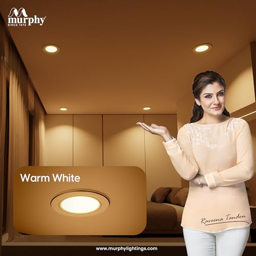 Murphy 7-Watt Croma Round LED Panel Conceal Down Light (Warm White, Golden Yellow), Pack of 20 - Image 5