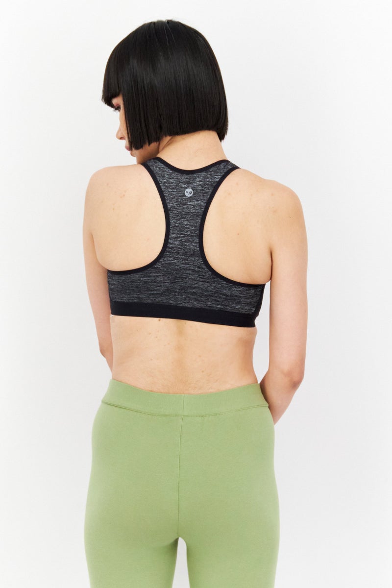 Dorina Women Non Padded Heather Sport Bra, Grey - Image 2