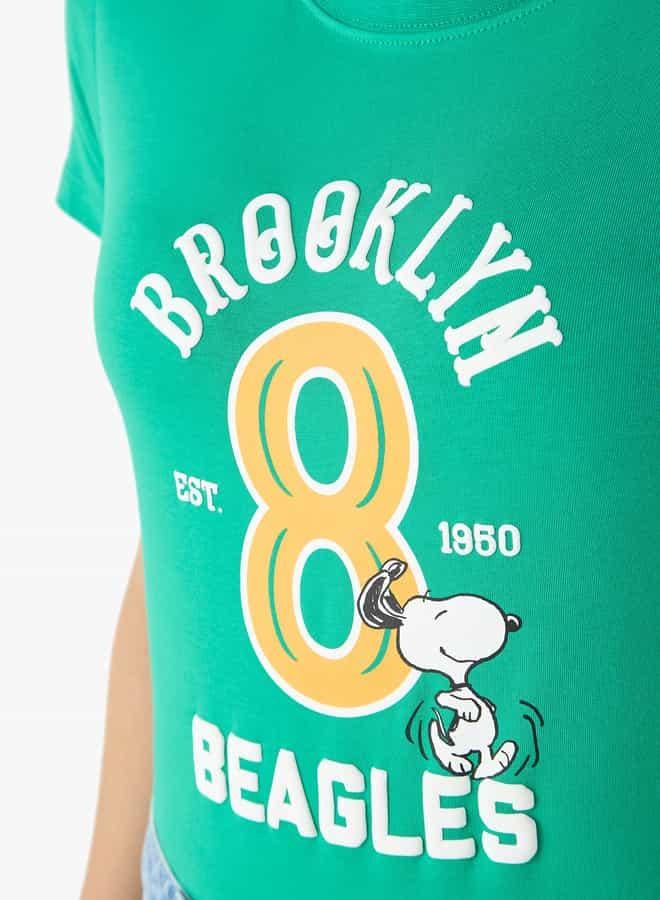 اس بي كاركترز تيشيرت بأكمام قصيرة وطبعات سنوبي - Image 4