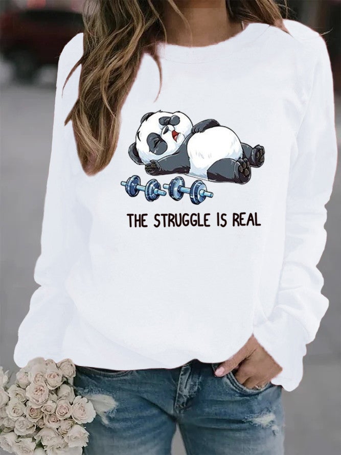 2024 Trendy Sunflower Print Womens Sweatshirt White without cap