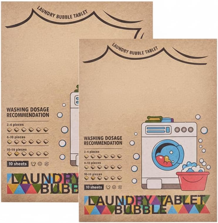 KASTWAVE Spring Florals Laundry Detergent Sheets with Natural Enzymes (BIO), Biodegradable All-in-One Washing Sheets, Suitable for All Washing Types, 20 Washes (or 40 Small Loads) - Image 1