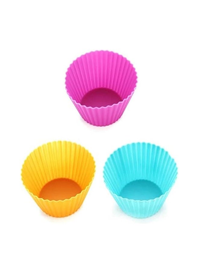 SKY-TOUCH 24 PCS Silicone Cupcake Non-Stick Muffin Cake Multicolored Chocolate Liner Baking Cup Mold  - Image 2