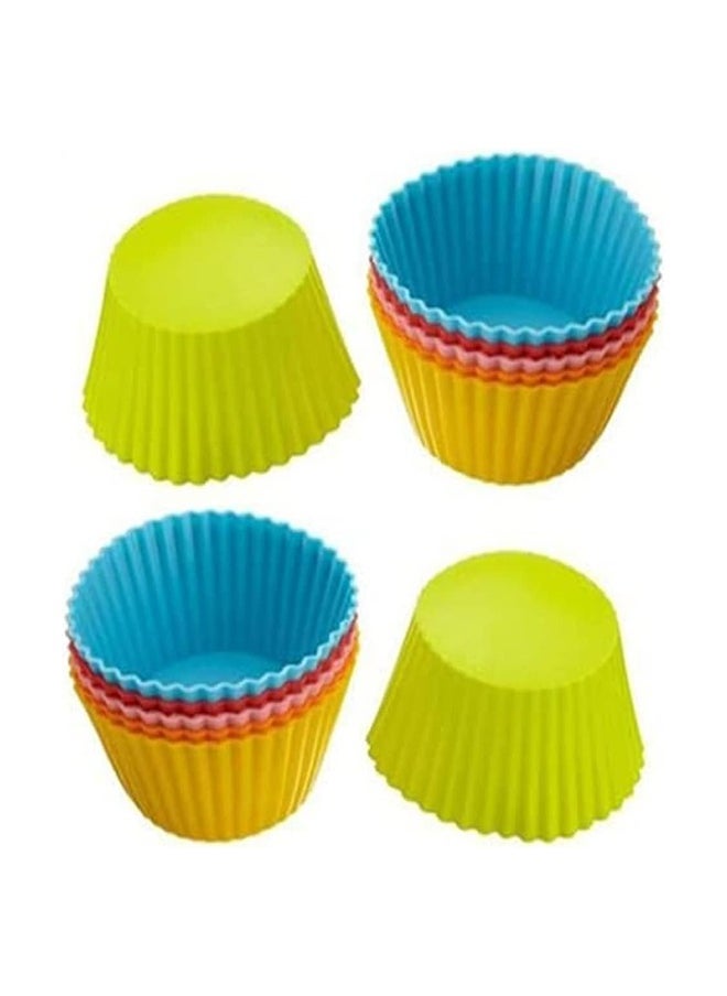 SKY-TOUCH 24 PCS Silicone Cupcake Non-Stick Muffin Cake Multicolored Chocolate Liner Baking Cup Mold  - Image 3