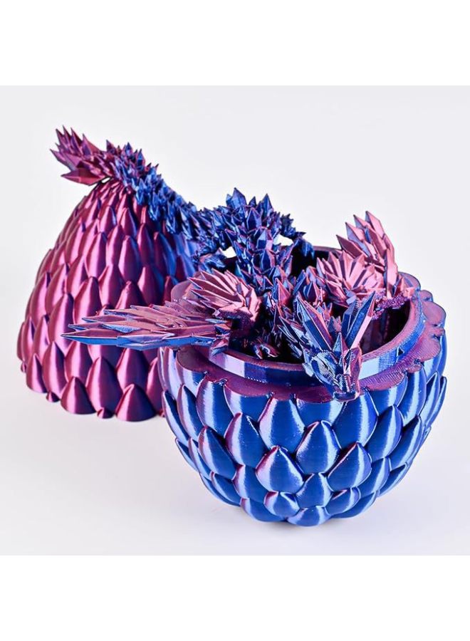 3D Printing Dragon Egg Suit Wings Flying Dragon Egg Suit Gift Online Red Creative Ornaments Handmade-Color:Dragon Scale Egg Set With Wings Red And Blue 13cm+22.5cm Dragon  - Image 1