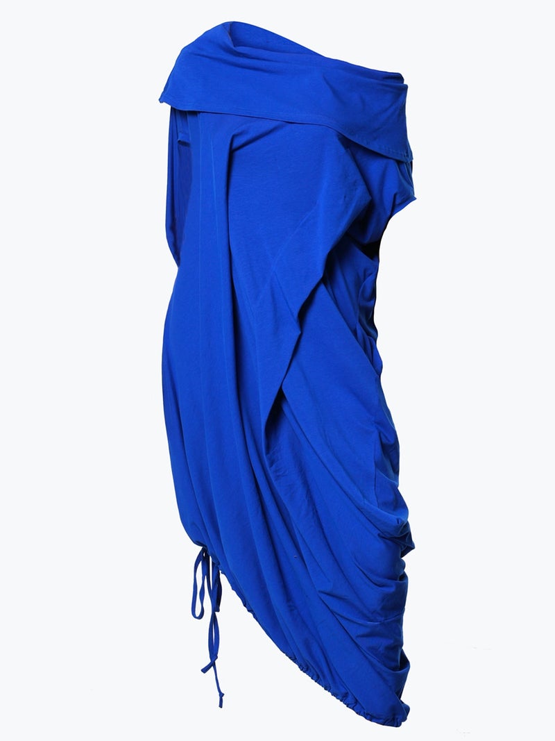 Metamorphoza Oversize Cotton Kaftan Dress In Blue - Image 2