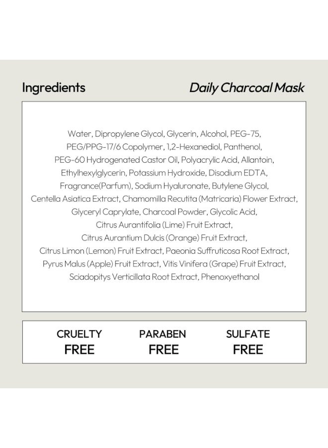 LAPCOS Charcoal Sheet Mask, Daily Face Mask with Salicylic Acid and Tea Tree Oil to Detoxify and Tighten Skin, Korean Beauty Favorite, 5-Pack - Image 4