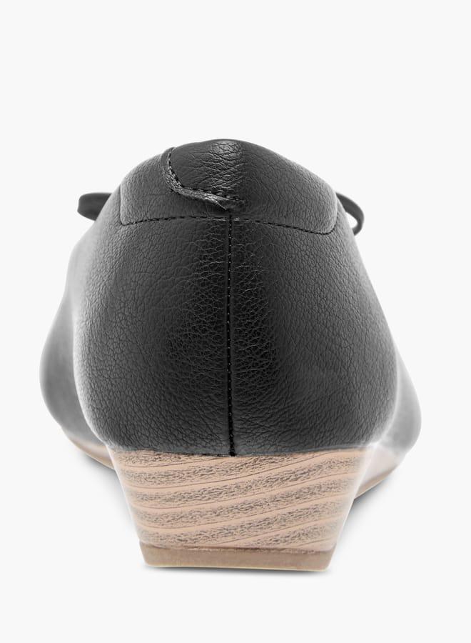 Le Confort Women Bow Detail Ballerina Shoes with Wedge Heels - Image 5