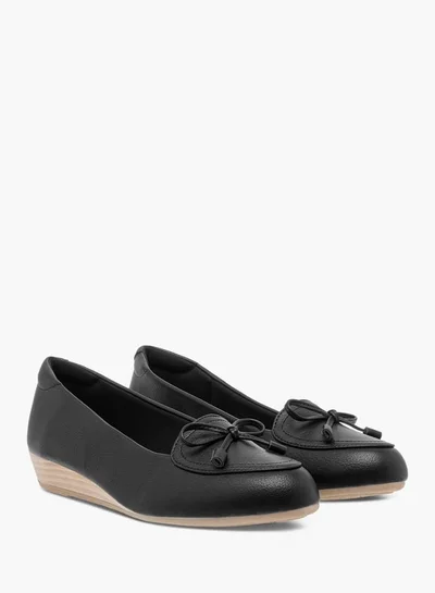 Le Confort Women Bow Detail Ballerina Shoes with Wedge Heels