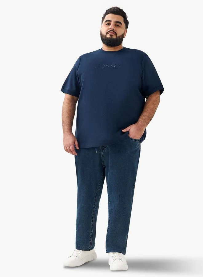 ماكسيم تيشيرت رجالي بطبعة شاطئ نيوبورت بياقة دائرية وأكمام قصيرة