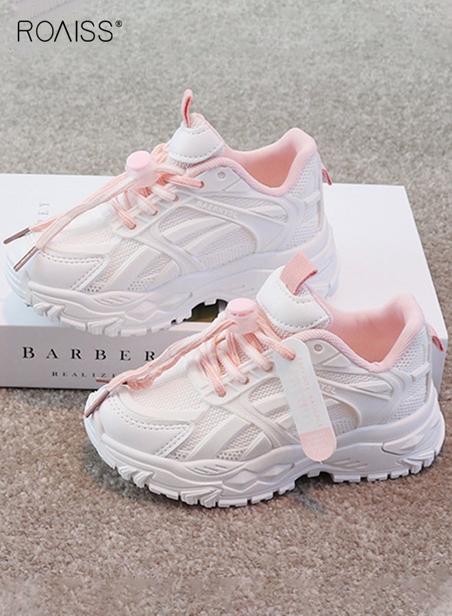 roaiss Girls Fashion Chunky Sneakers, Comfortable Lace-up Sneakers, Breathable Platform Sneakers with Non-slip Soles, Paired with Various Clothes and Pants - Image 2