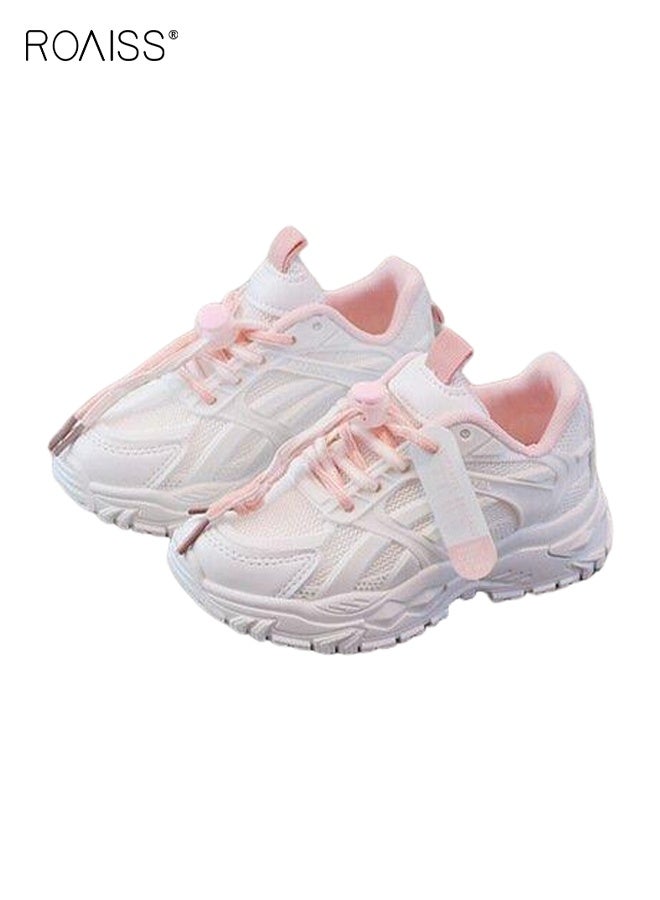 roaiss Girls Fashion Chunky Sneakers, Comfortable Lace-up Sneakers, Breathable Platform Sneakers with Non-slip Soles, Paired with Various Clothes and Pants - Image 1